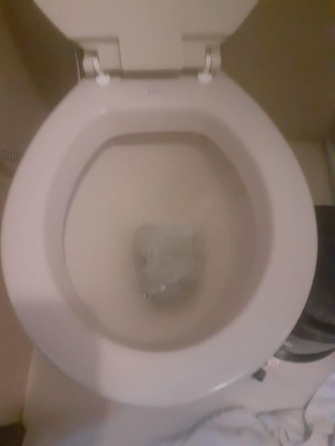Vaso sanitário limpo, depois